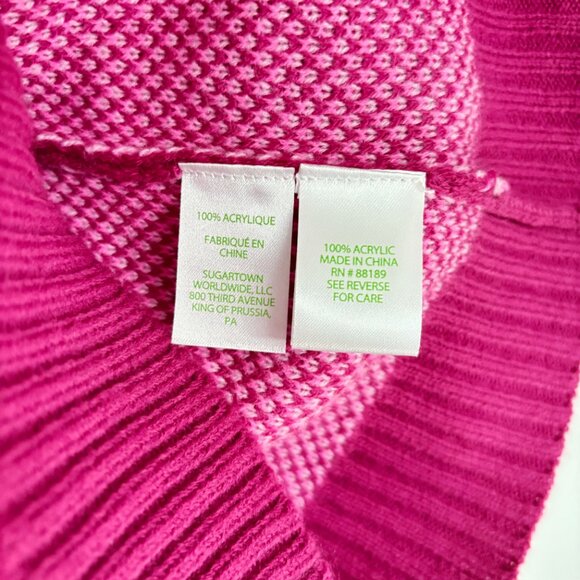 Lilly Pulitzer Elizabelle Sweater Mulberry Ombre Heart Jacquard Womens Sz XS NEW - Picture 11 of 12